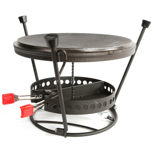 Campmaid - Combo Set - 4 Piece, Lid Lifter-Charcoal Holder-Flip Grill-Kick Stand