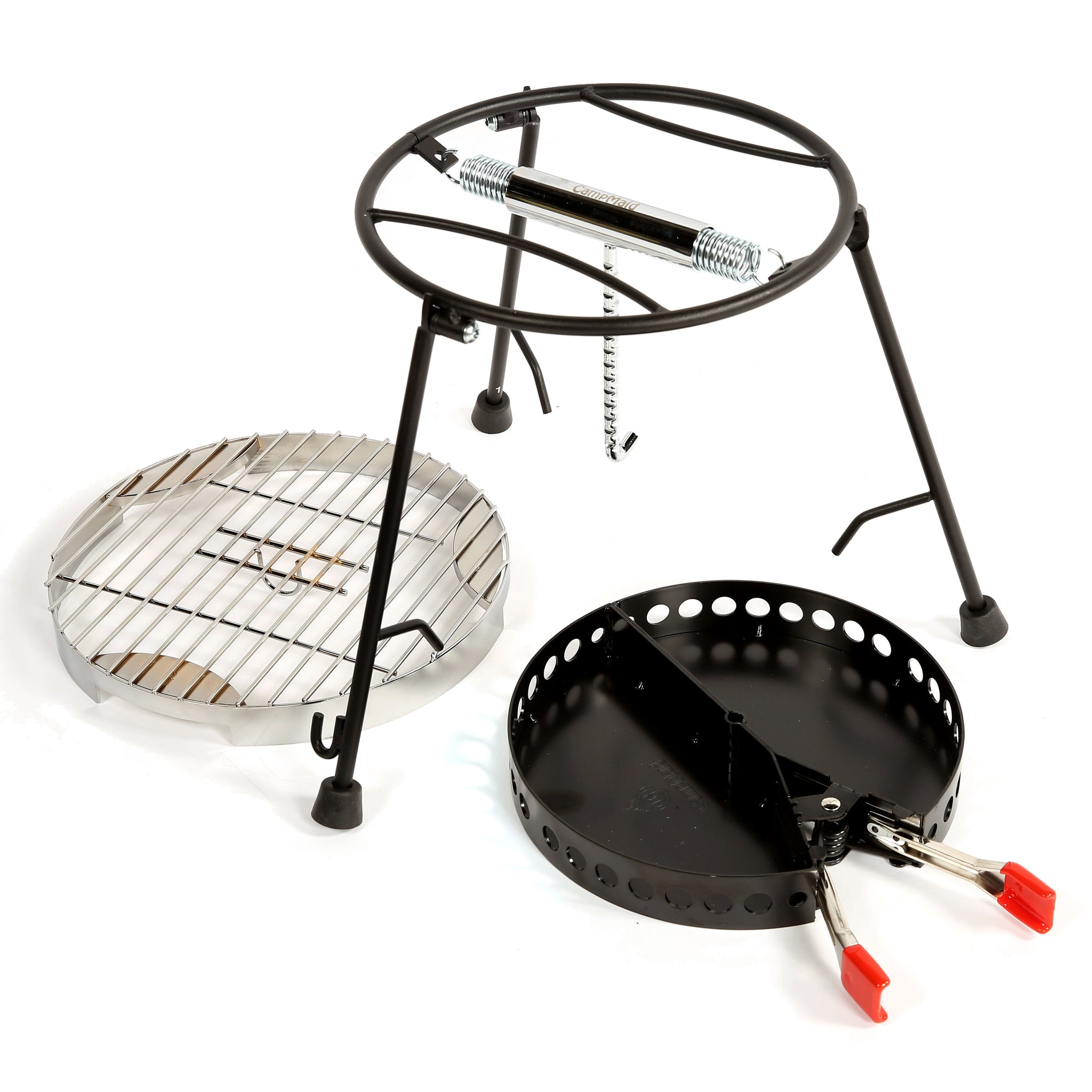 CampMaid Charcoal Holder & Lid Lifter - Dutch Oven Tools Set - Charcoal  Holder & Cast Iron Grill Accessories - Camping Grill Set - Outdoor Cooking