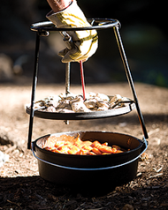 Camp Dutch Oven Reversible Lid Stand - China Cast Iron Dutch Oven Lid  Lifter and Lid Lifter price