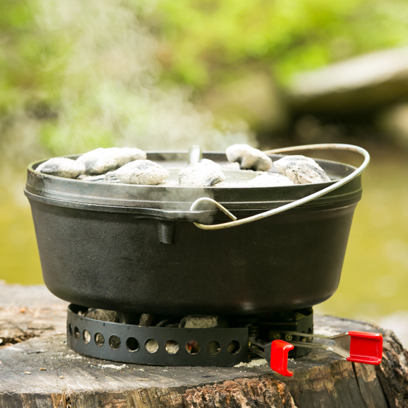 Campmaid Charcoal Holder - Durable Charcoal Basket for Outdoor Grill or Camp Kitchen Equipment - Charcoal Container & Adjusta